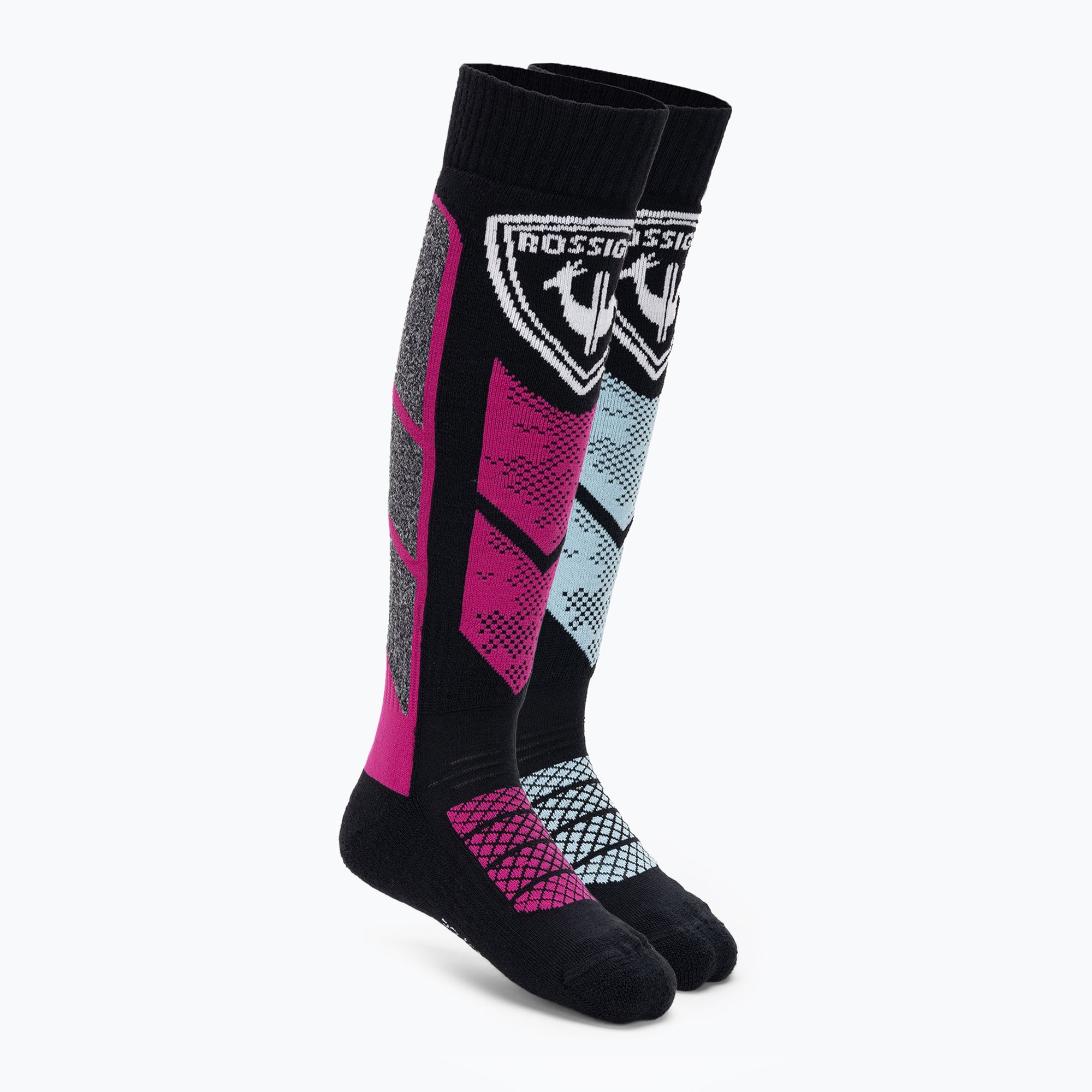 Rossignol L3 Jr Thermotech calzini da sci per bambini 2 paia rosa orchidea (XS) (L3 Jr Thermotech 2P RLMYX02)