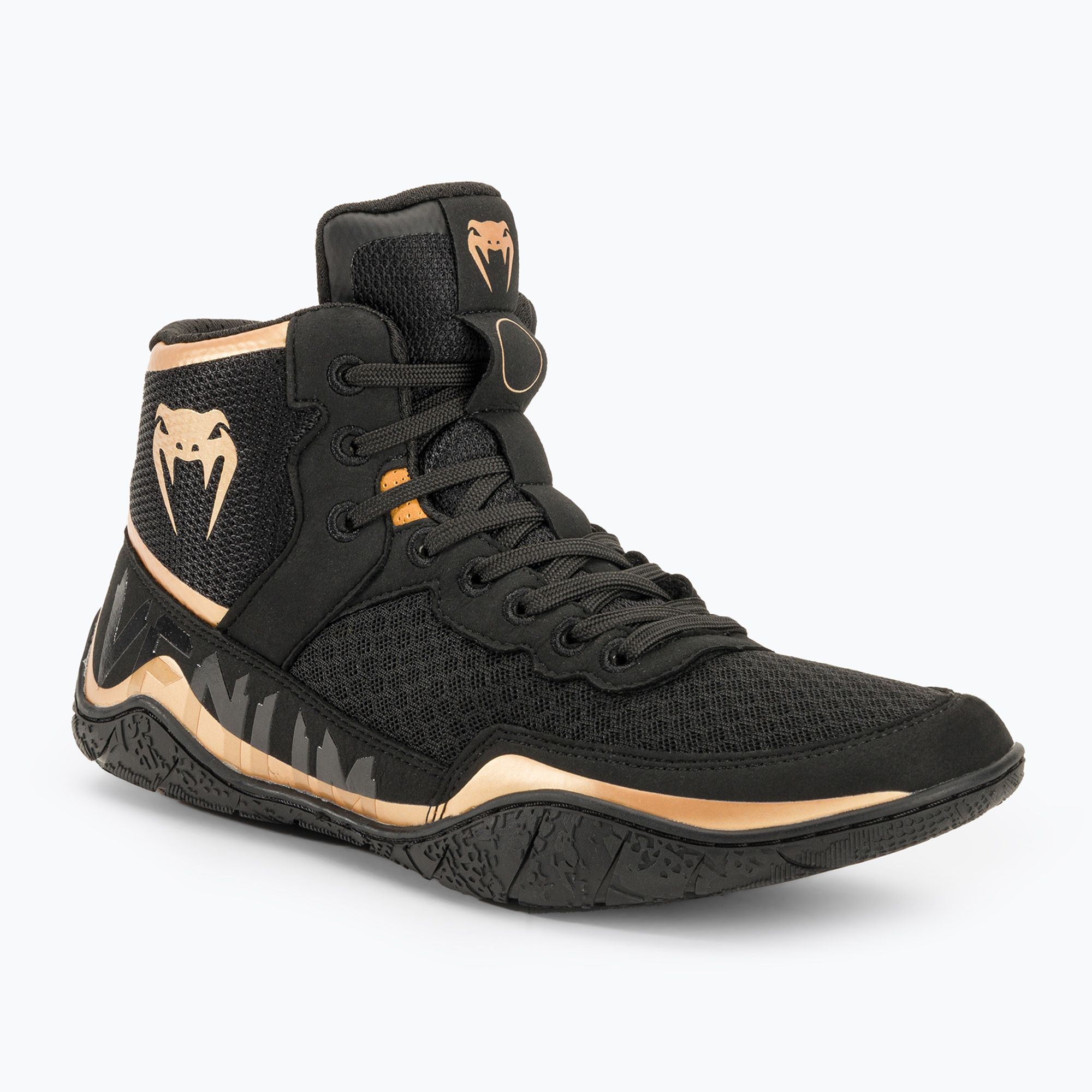 Venum Elite Wrestling stivali da boxe nero/bronzo (46 EU) (Elite Wrestling 05083)