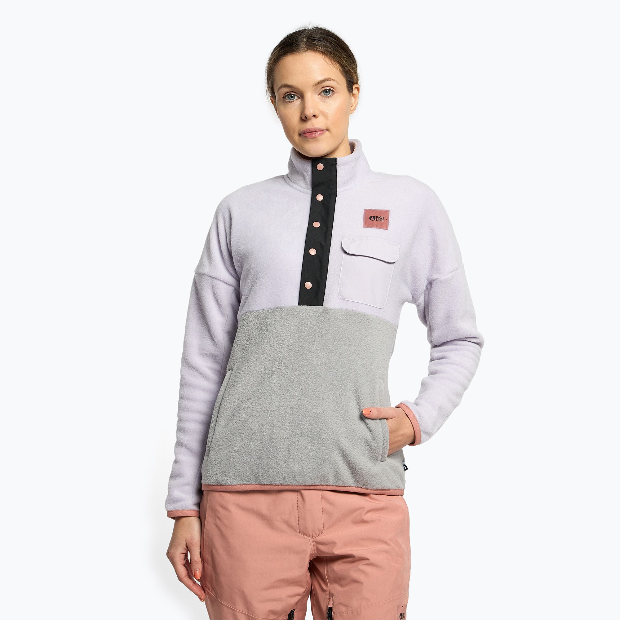 Felpa donna Picture Arcca 1/4 Zip grigio/melange (XS) (Arcca 1/4 Zip SWT117-F)