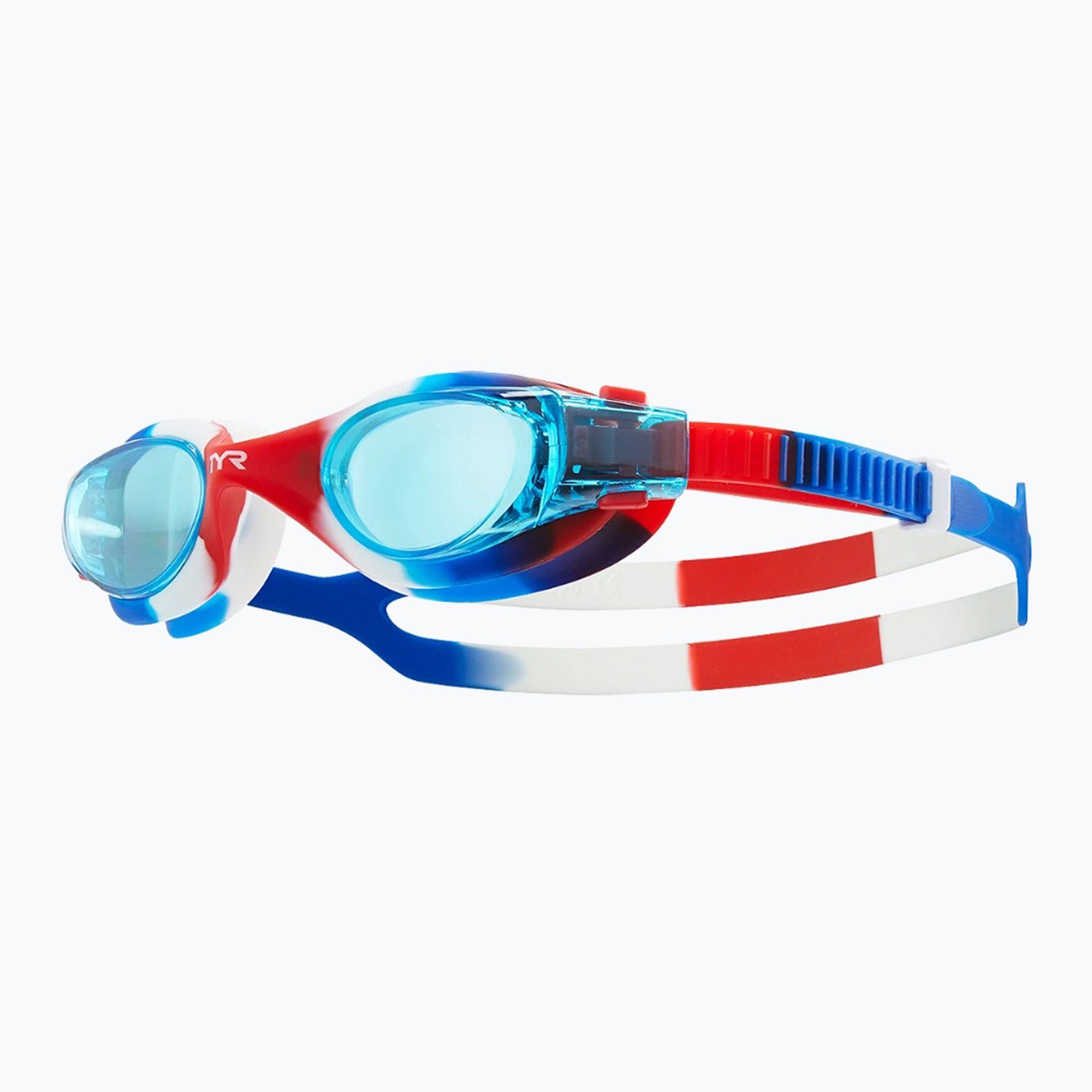 Occhialini da nuoto TYR per bambini Vesi Tie Dye blu/rosso