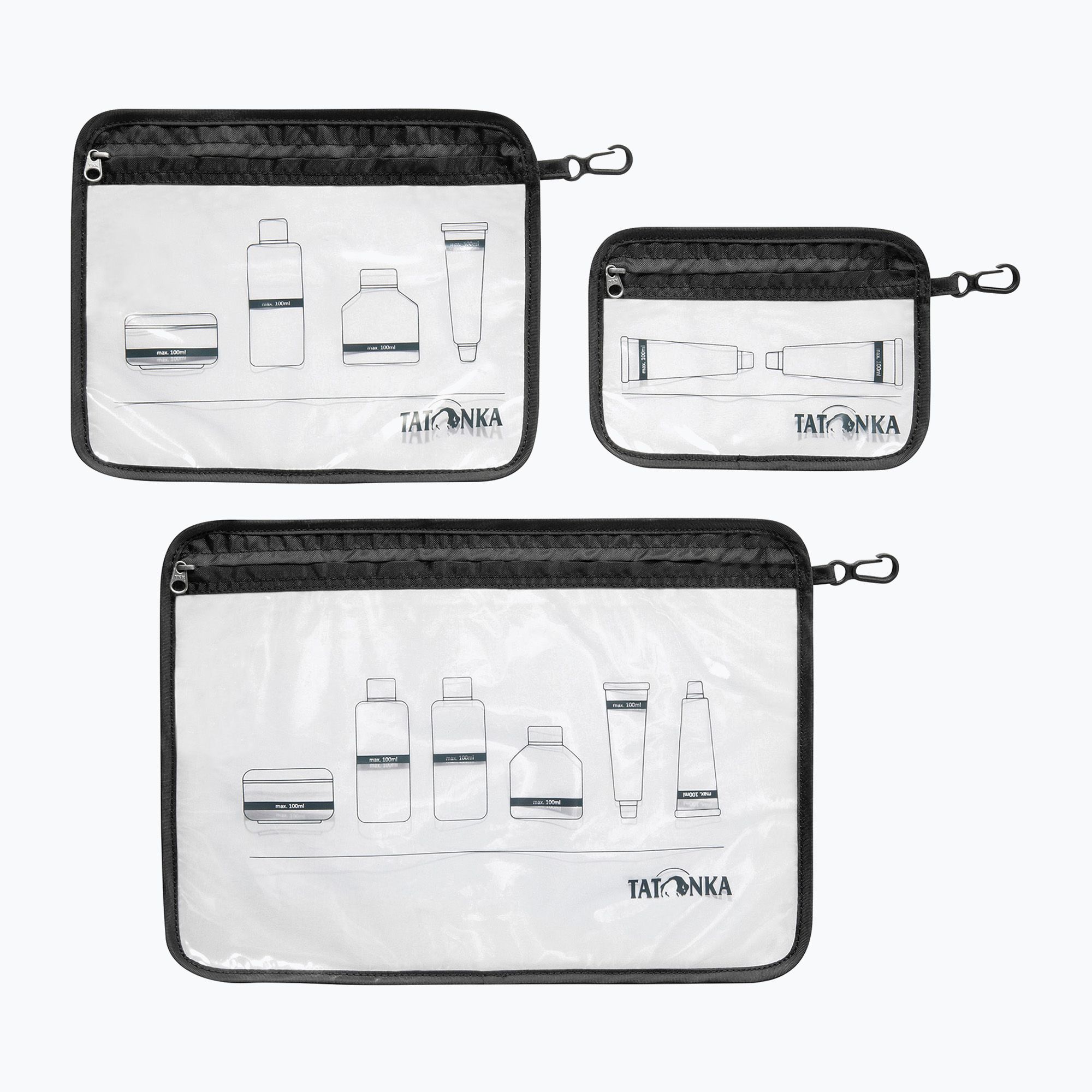 Tatonka Zip Flight Bag organizzatore da viaggio 3 pezzi nero