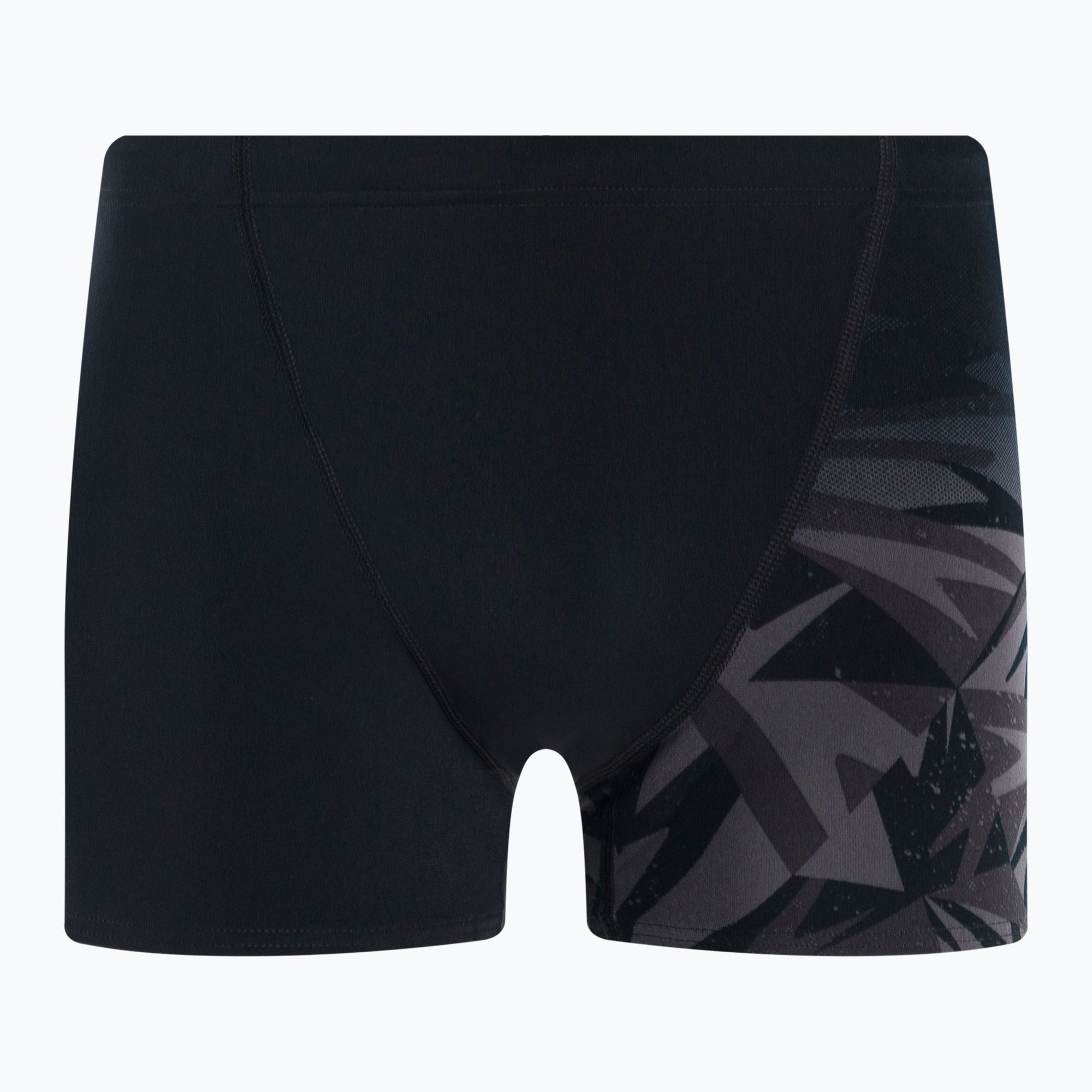 Speedo Hyper Boom Placement V-Cut Aquashort da uomo, boxer da bagno nero/grigio ossido (32) (HyperBoom V-Cut Aquashort 8-097349023)