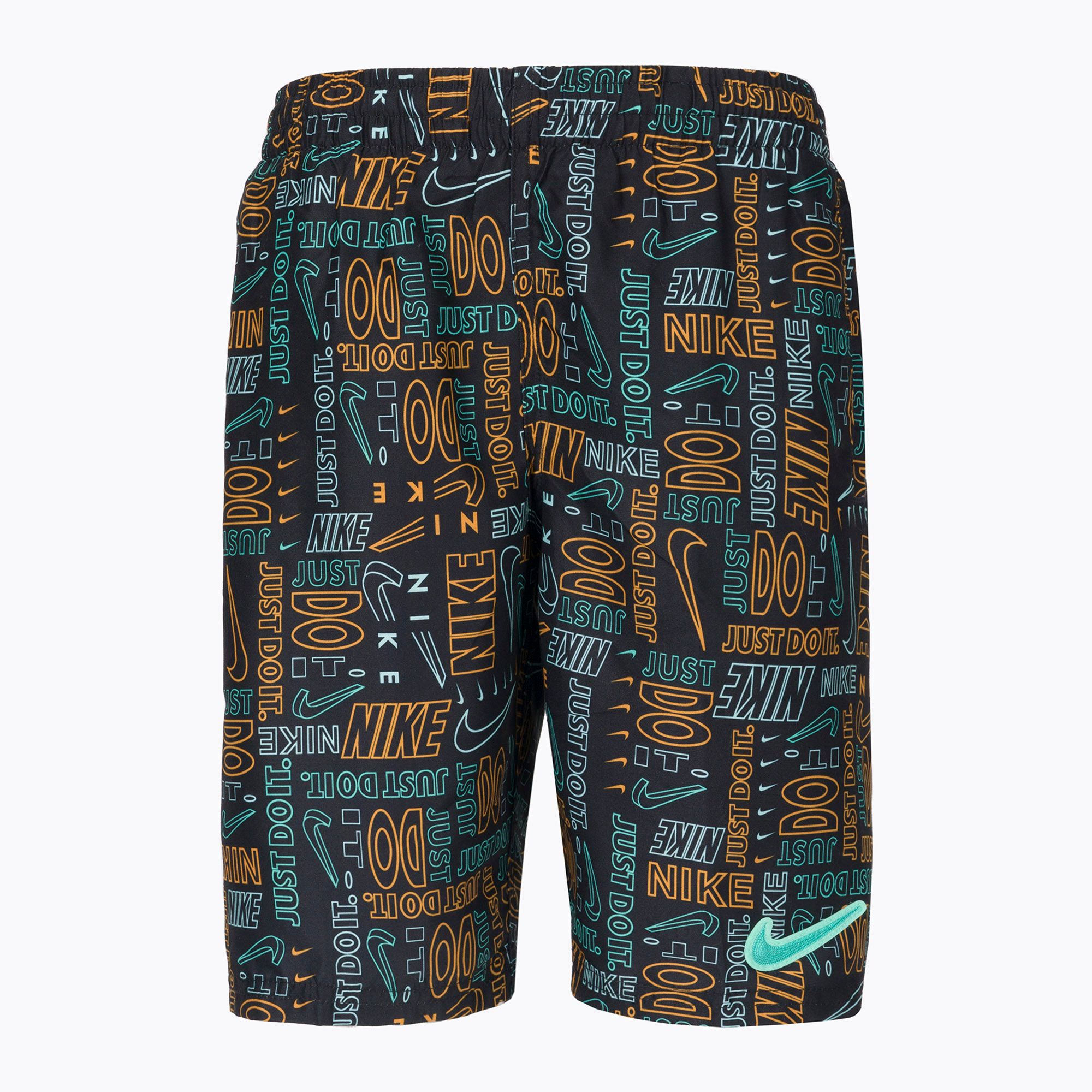 Pantaloncini da bagno Nike Logo Mashup 8" Volley per bambini, nero (130-140 (S)) (Logo Mashup 8" Volley NESSC791)