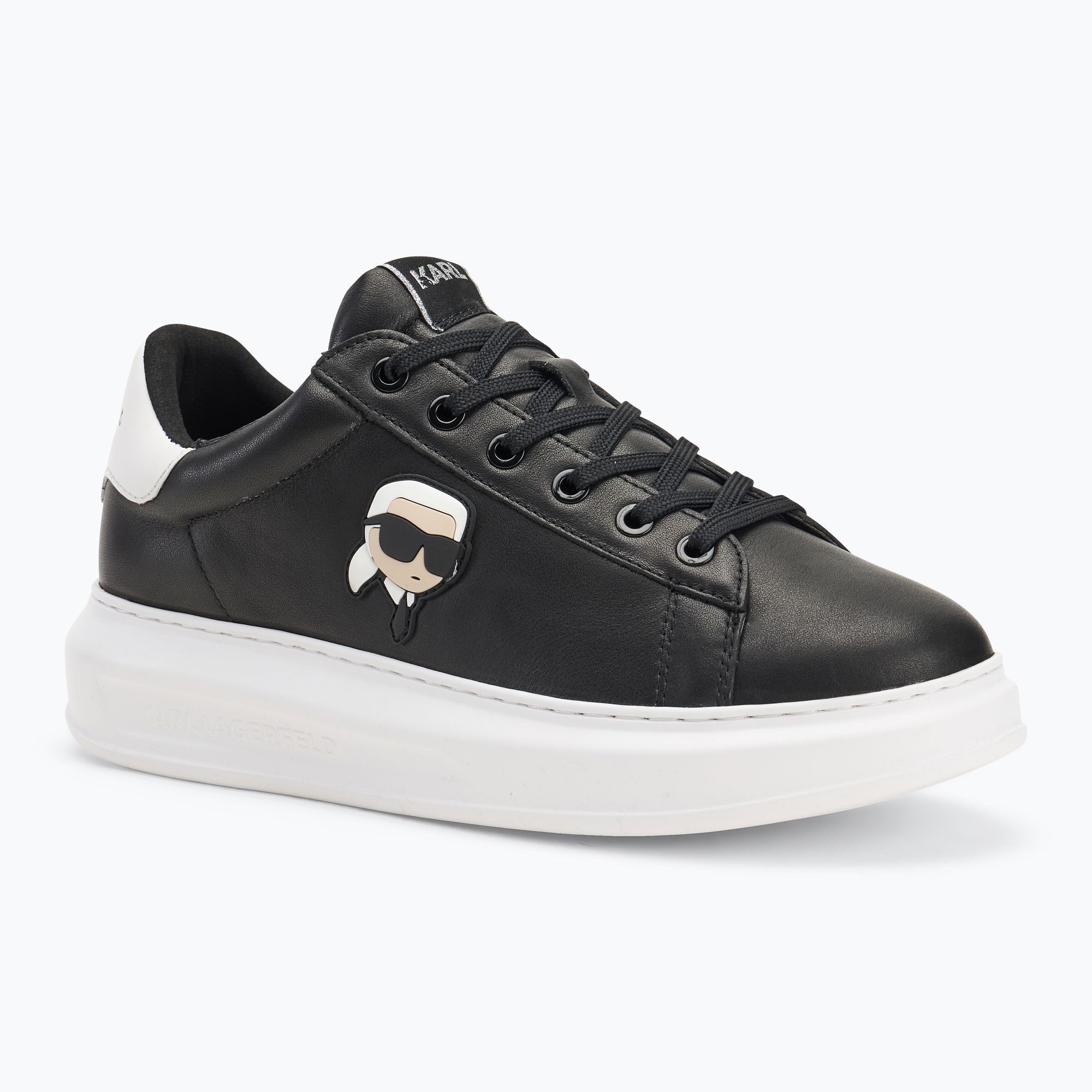 Scarpe da uomo KARL LAGERFELD Kapri Nft in pelle nera (45 EU) (Kapri Nft KL52530N 000)
