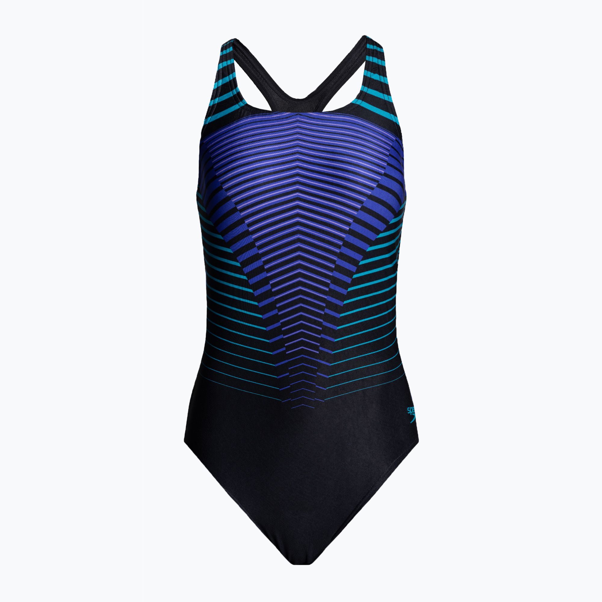 Speedo Digital Placement Medalist costume intero donna nero/blu croma/acquario (30) (Digital Printed Medalist 8-00305514842)