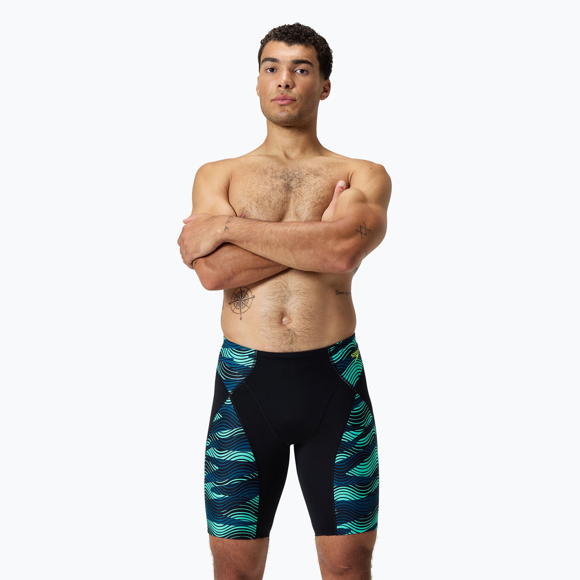 Speedo Endurance+ Max Compression Uomo Swim Jammer vetro artico (28) (Endurance+ Max Compression Jammer 8-00374116243)