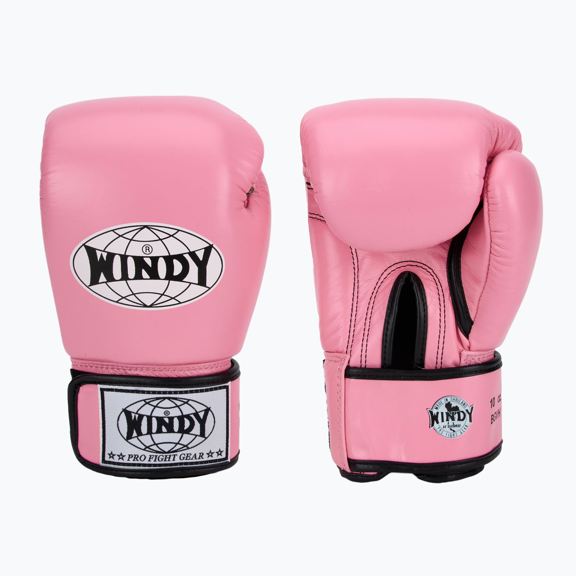 WINDY Guantoni da boxe classici in vera pelle rossi (14 oz) (Classic Genuine Leather BGVH-PK)