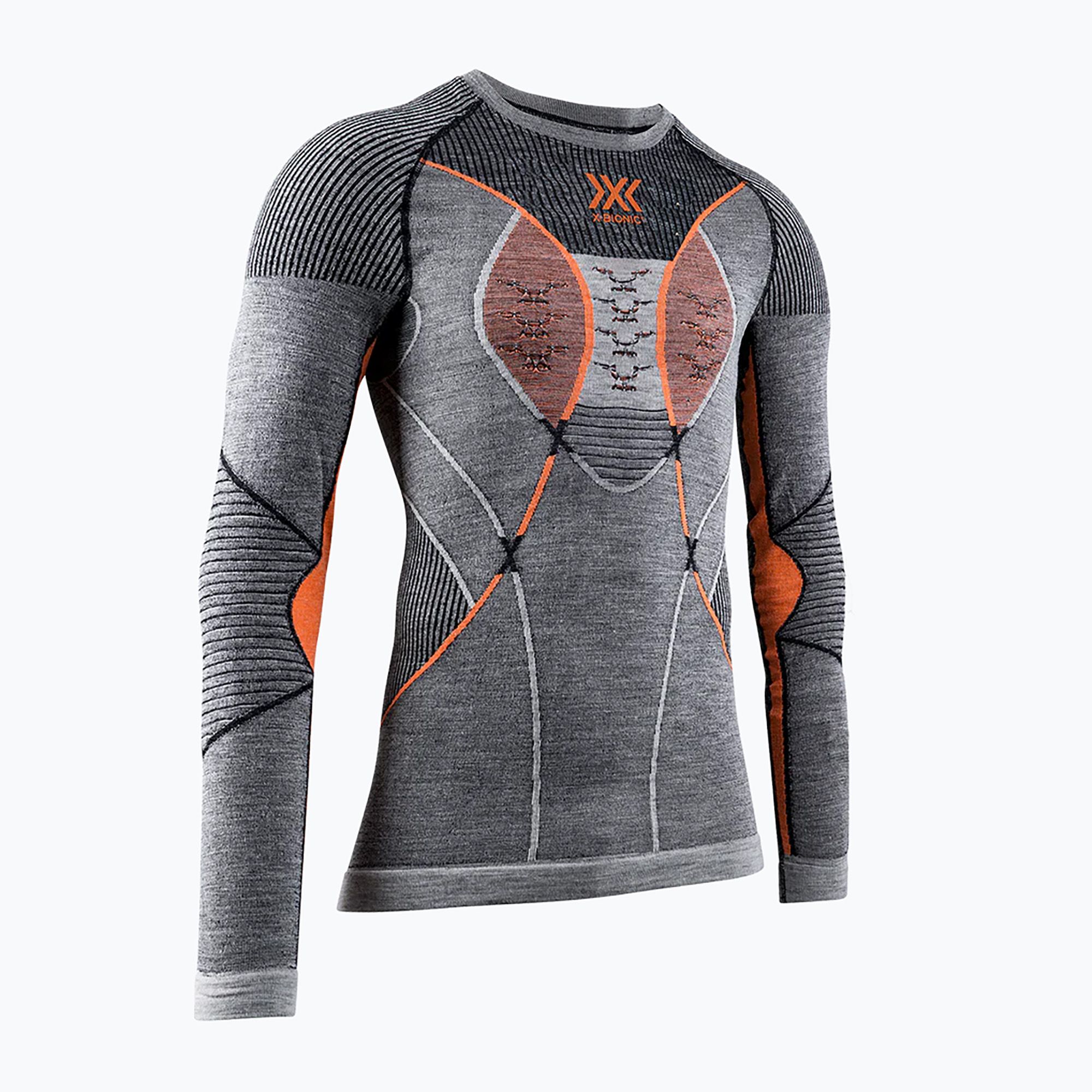 X-Bionic Merino thermal longsleeve uomo nero/grigio/arancio (S) (Merino WT06W23M)