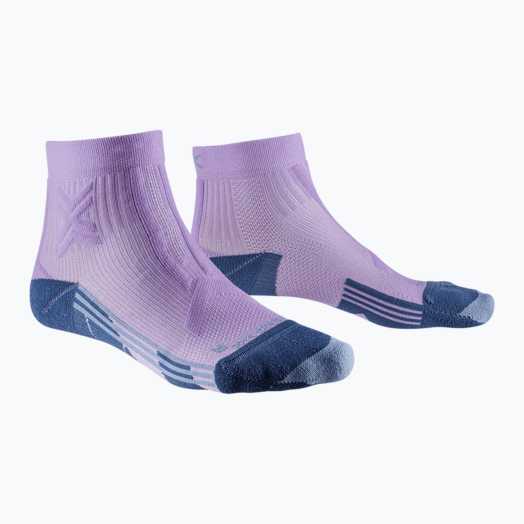 Calzini X-Socks Trailrun Discover da donna alla caviglia orchidea/blu tramonto (35-36 EU) (Trailrun Discover Ankle XS-R7DTS24W-P161)