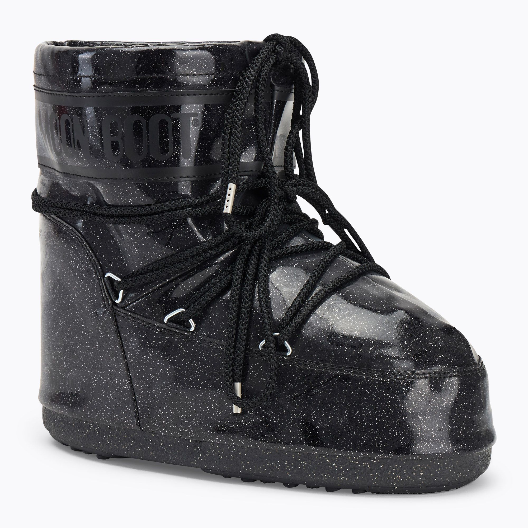 Donna Moon Boot Icon Low Glitter stivali da neve neri