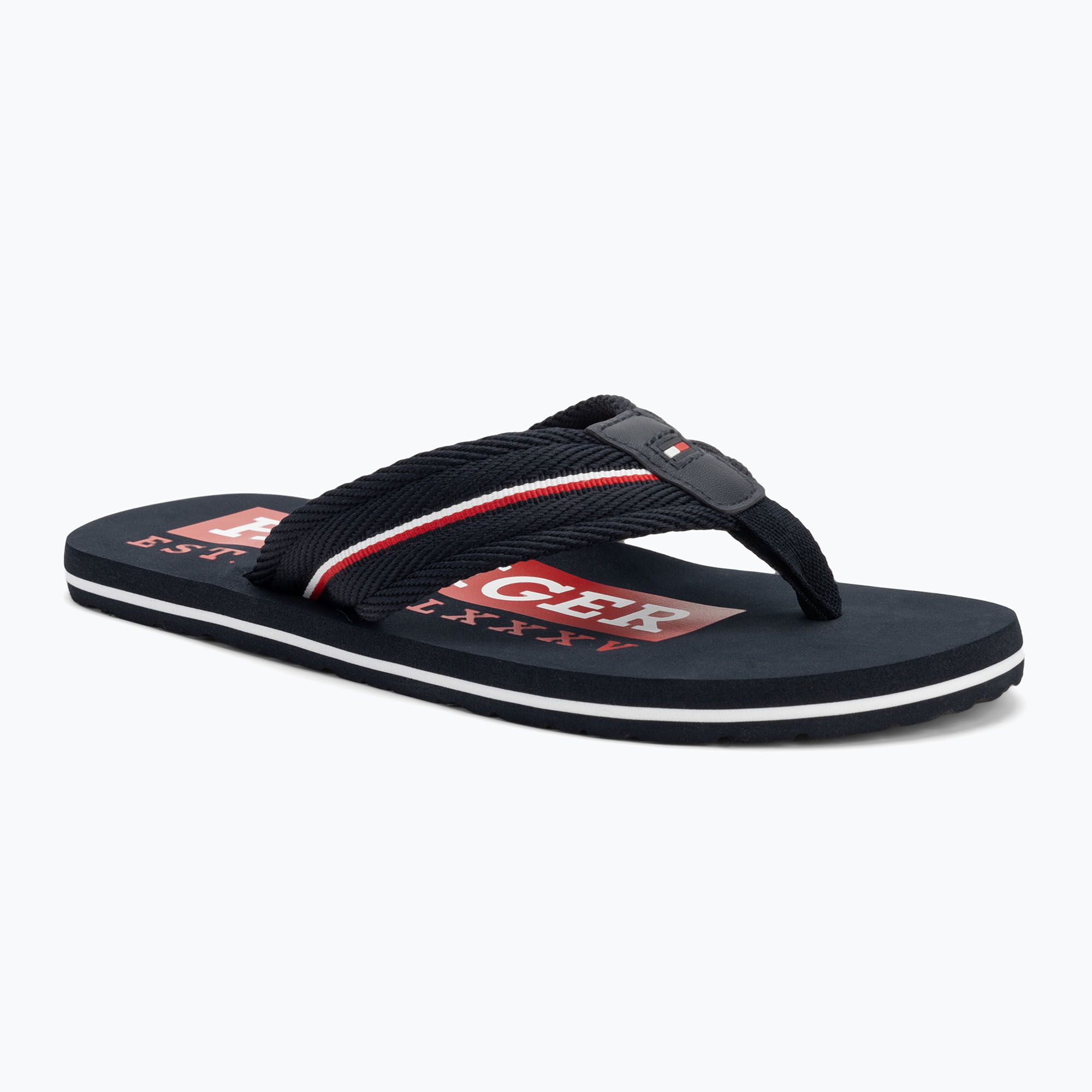 Tommy Hilfiger Corporate Beach Sandal uomo infradito desert sky (40 EU) (Corporate Beach Sandal FM0FM05436DW5)