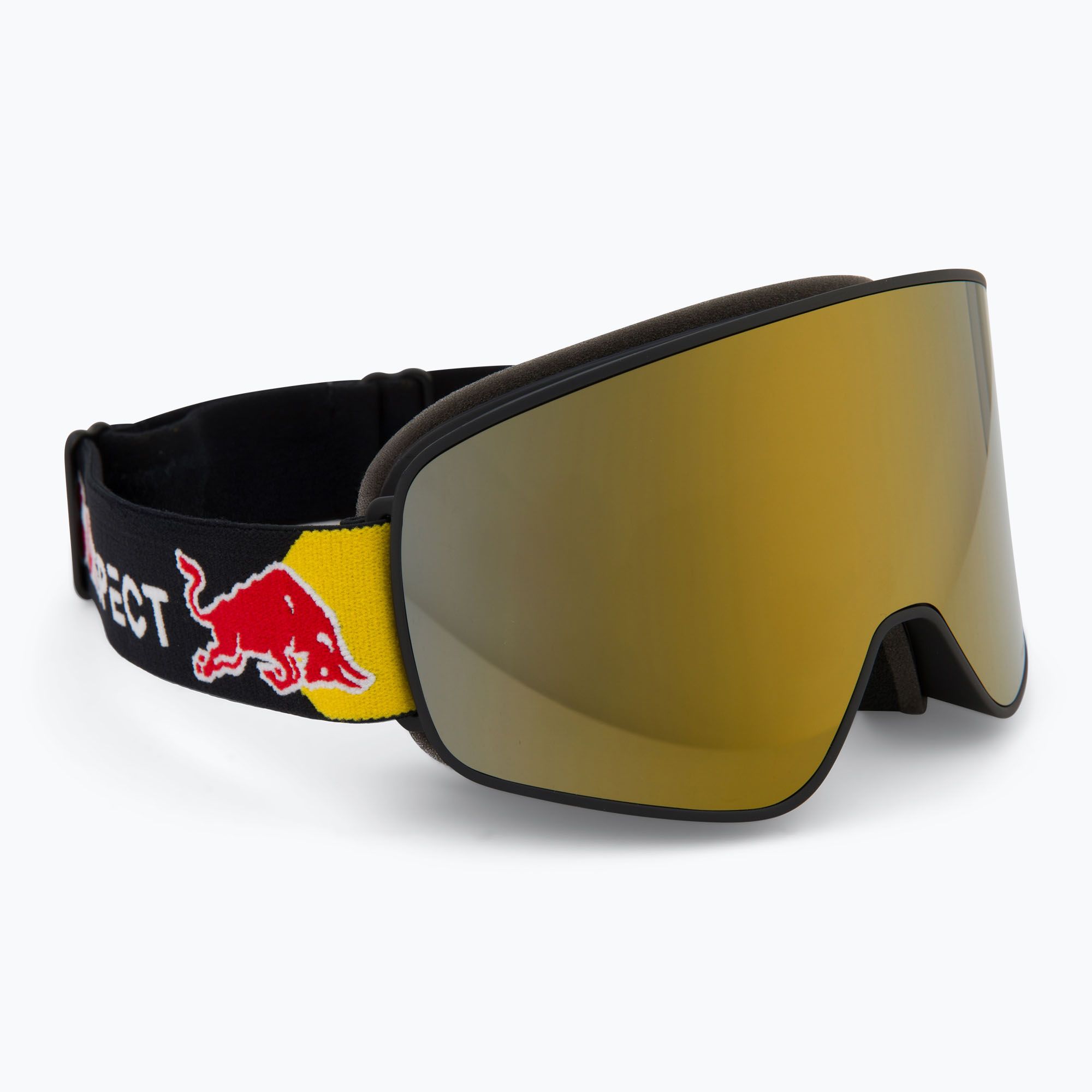 Occhiali da sci Red Bull SPECT Rush nero/oro - arancio con specchio oro
