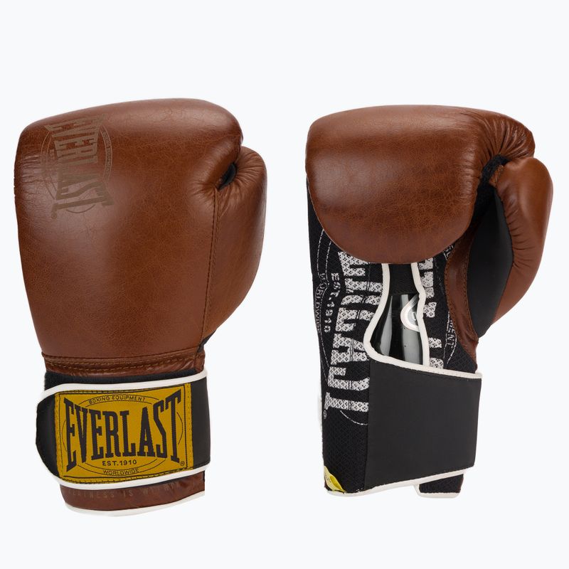 Everlast 1910 Guanti da boxe classici marroni EV1910 3
