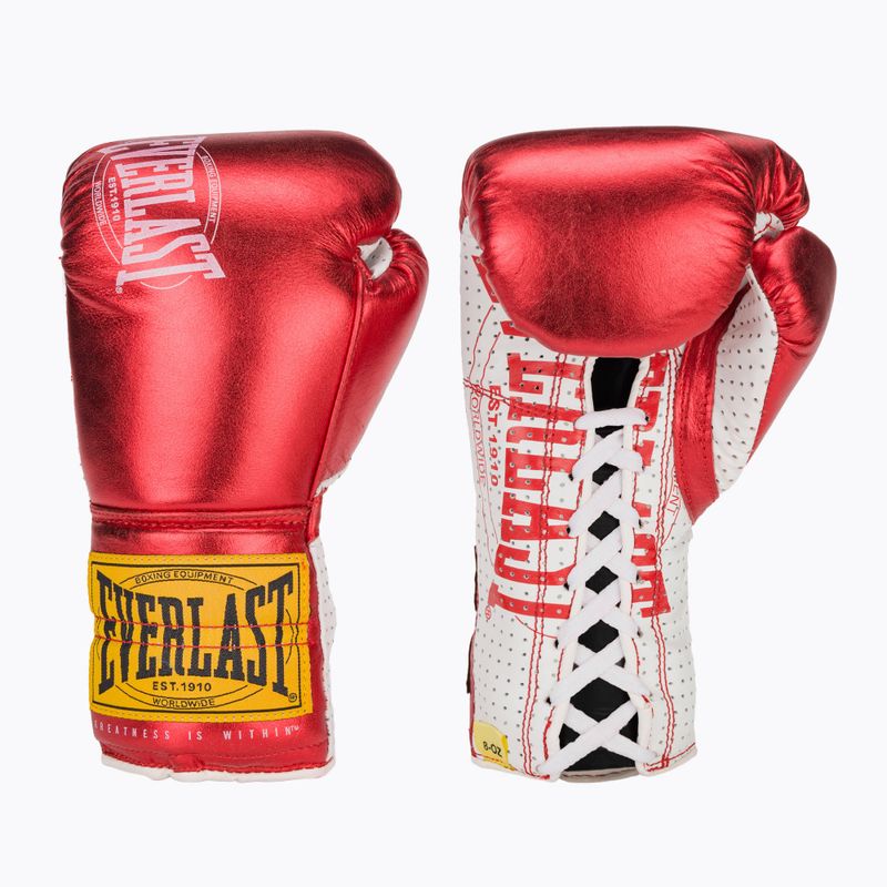 Everlast Fight Guantoni da boxe in pelle rossi
