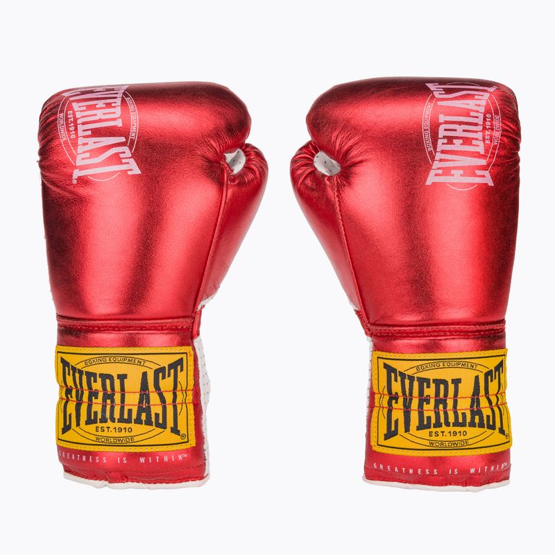Everlast Fight Guantoni da boxe in pelle rossi 2
