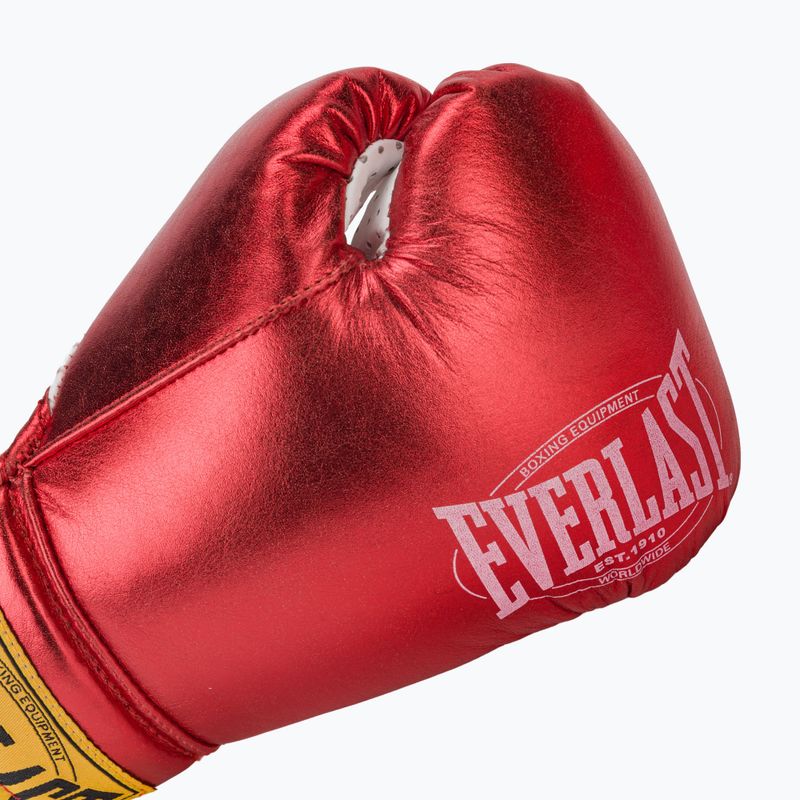 Everlast Fight Guantoni da boxe in pelle rossi 5