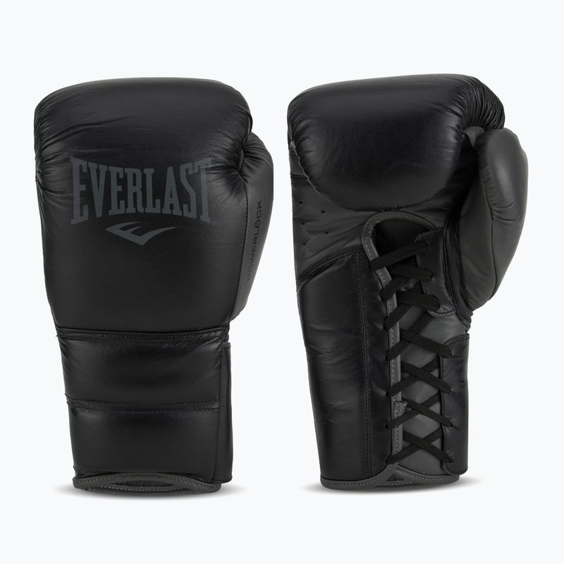 Everlast Powerlock 2 Laced Pro Training Guantoni da boxe neri