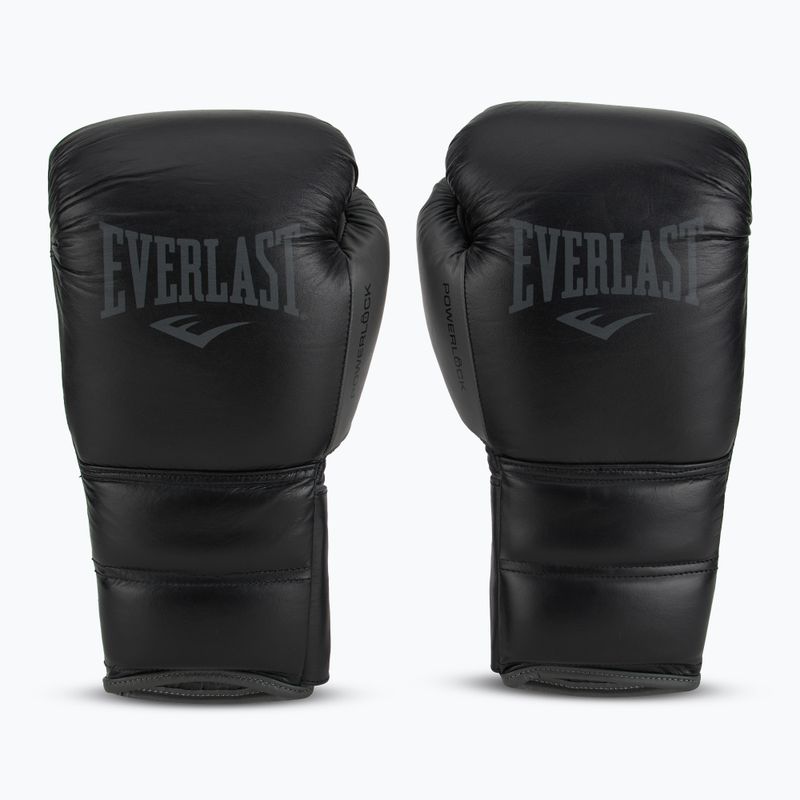 Everlast Powerlock 2 Laced Pro Training Guantoni da boxe neri 2