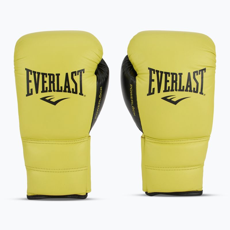 Everlast Powerlock 2 Laced Pro Training guantoni da boxe giallo neon 2