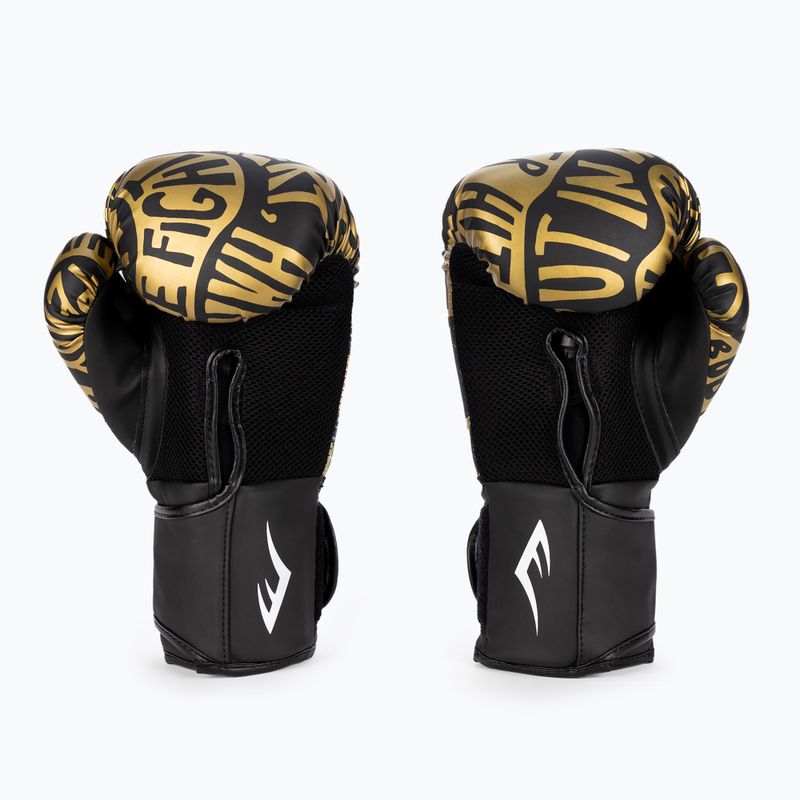 Guantoni da boxe Everlast Spark nero/oro EV2150 BLK/GLD 2