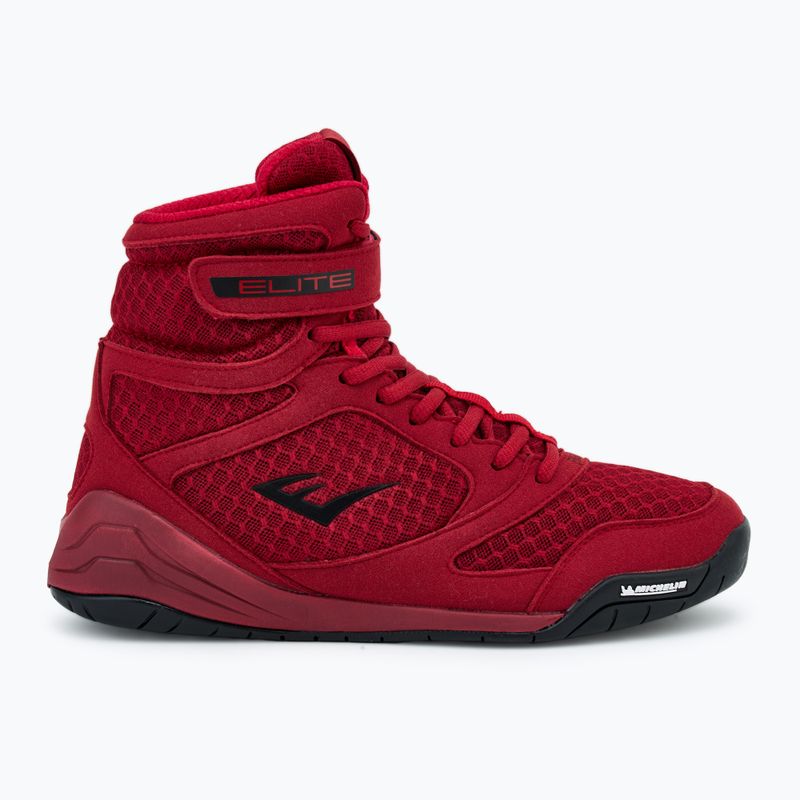 Scarpe da boxe Everlast Elite 2 rosse da uomo 2