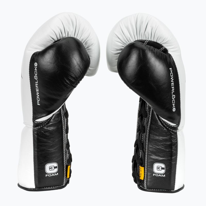 Guantoni da boxe Everlast Powerlock Pro OG Laced white/black 4