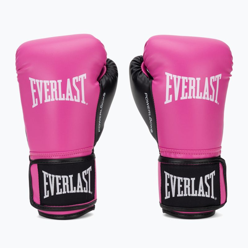 Guantoni da boxe Everlast Powerlock Pro OG H&L Training Glove pink/black 2