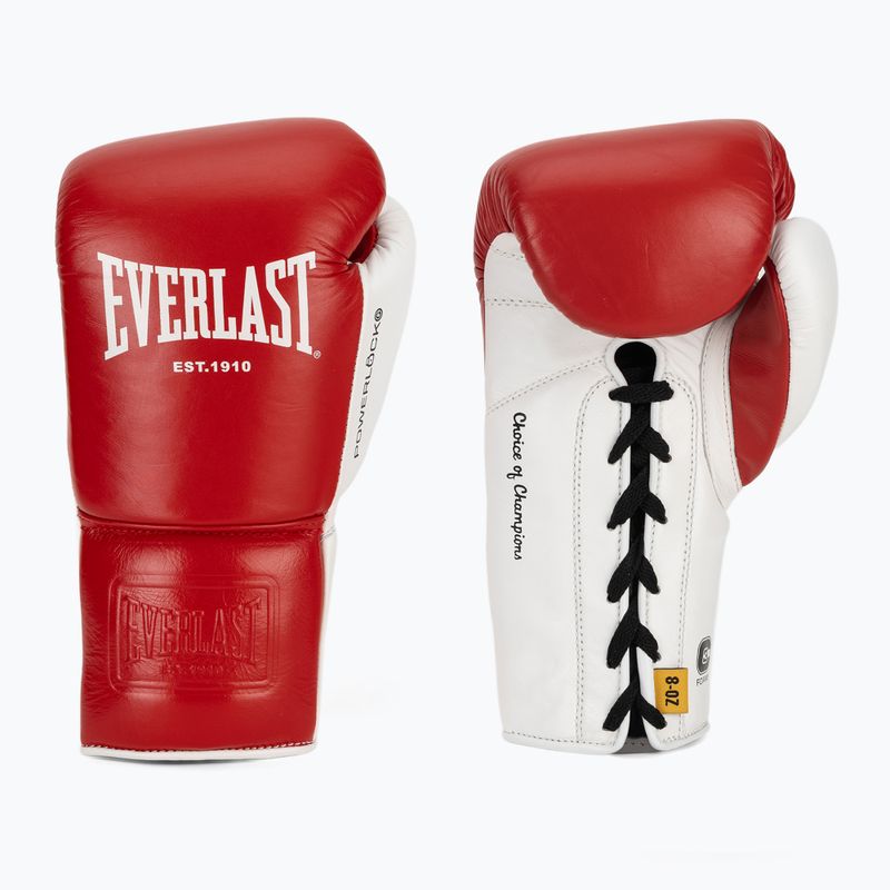 Guantoni da boxe Everlast Powerlock OG Pro Fight red/white