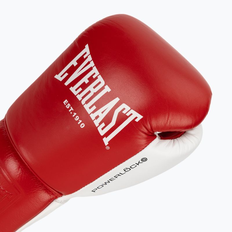 Guantoni da boxe Everlast Powerlock OG Pro Fight red/white 5