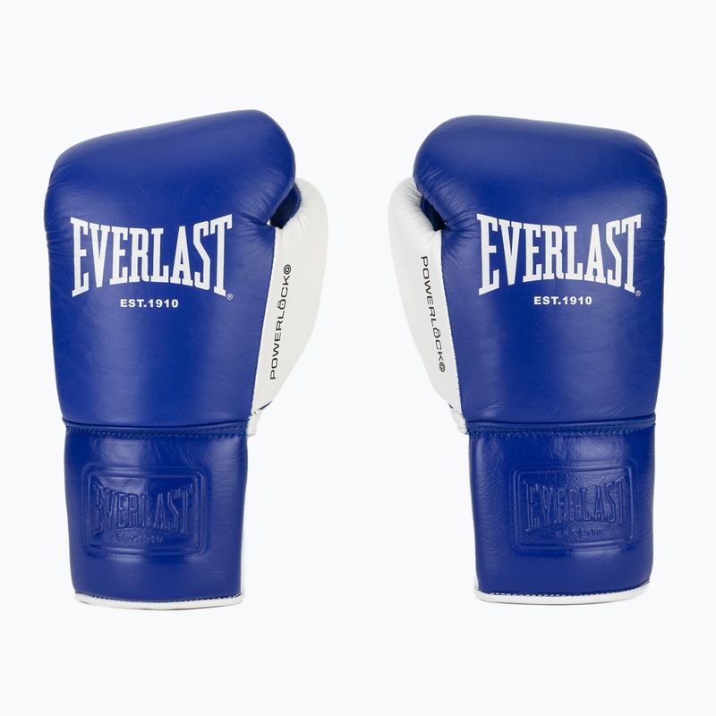Guantoni da boxe Everlast Powerlock OG Pro Fight blue/white 2