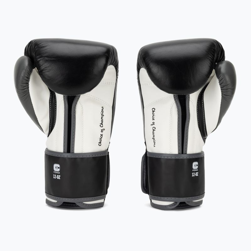 Guantoni da boxe Everlast Powerlock OG H&L Leather Advanced Training black/white 3