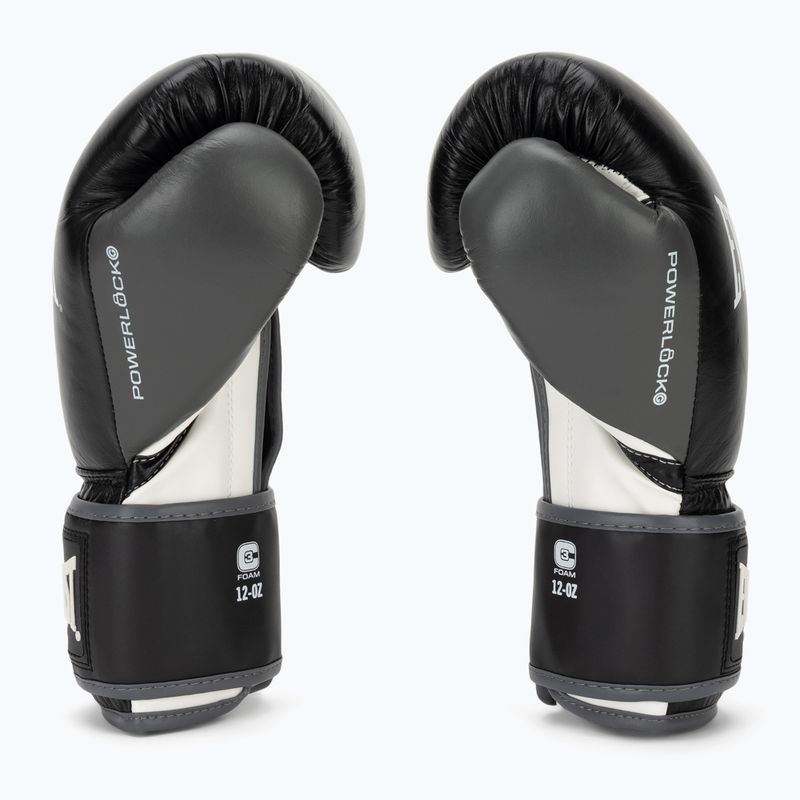Guantoni da boxe Everlast Powerlock OG H&L Leather Advanced Training black/white 4