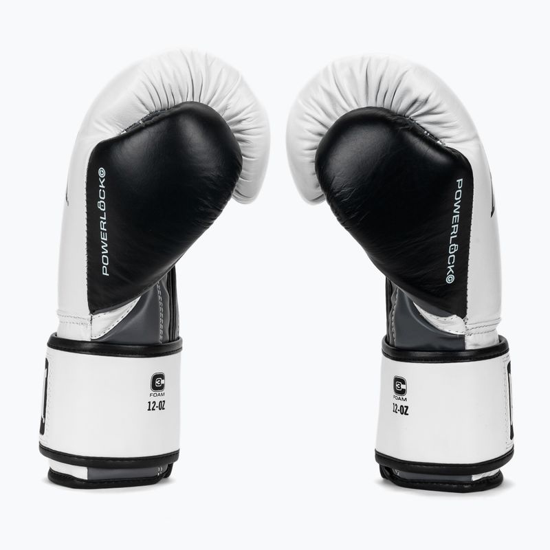 Guantoni da boxe Everlast Powerlock OG H&L Leather Advanced Training white/black 4