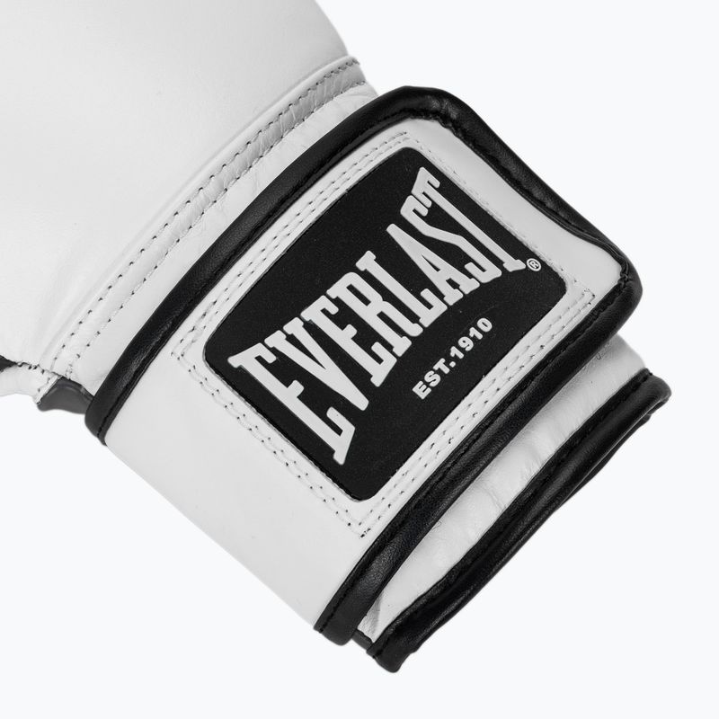 Guantoni da boxe Everlast Powerlock OG H&L Leather Advanced Training white/black 5