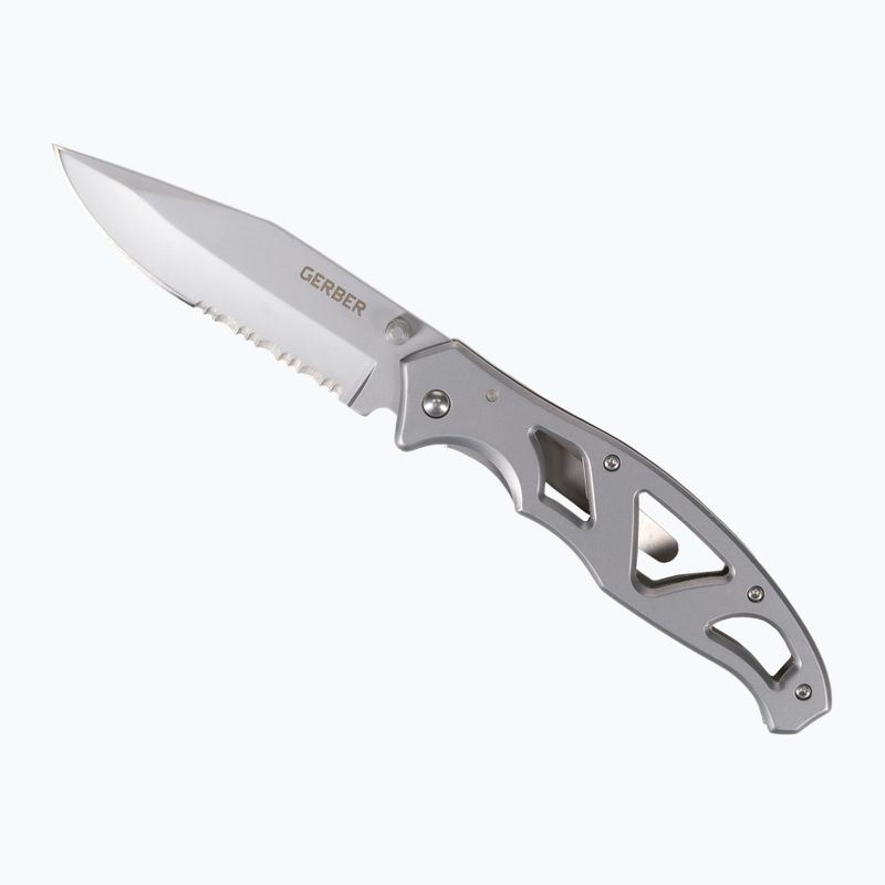 Gerber Paraframe II Folder Coltello da trekking seghettato in argento