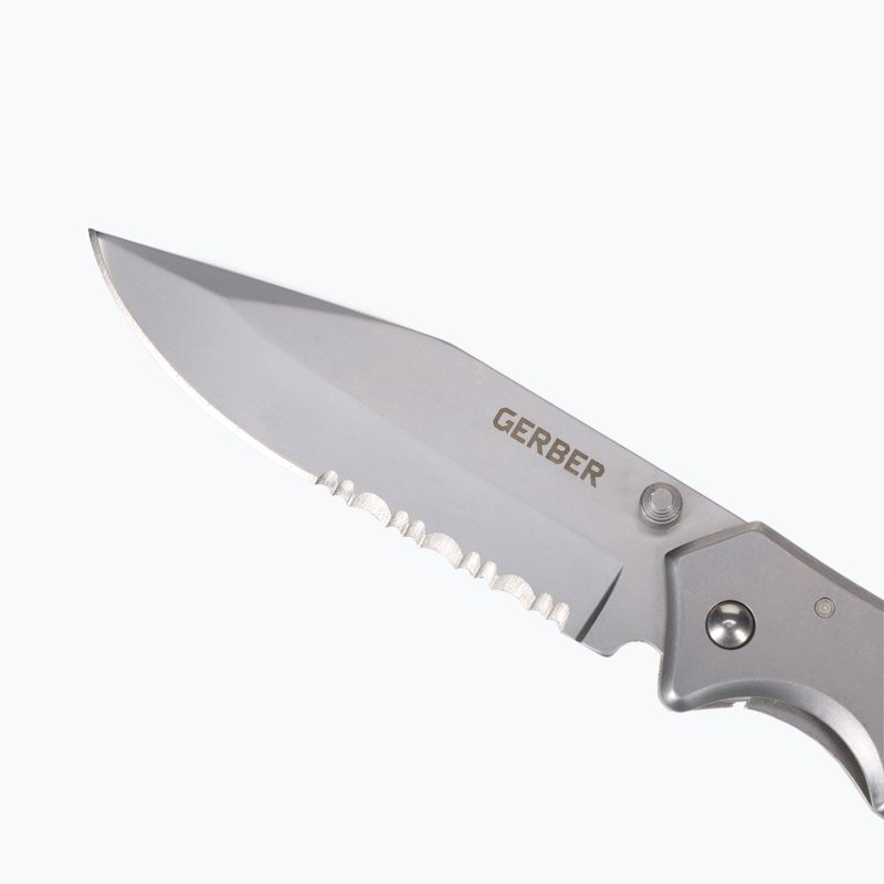 Gerber Paraframe II Folder Coltello da trekking seghettato in argento 3