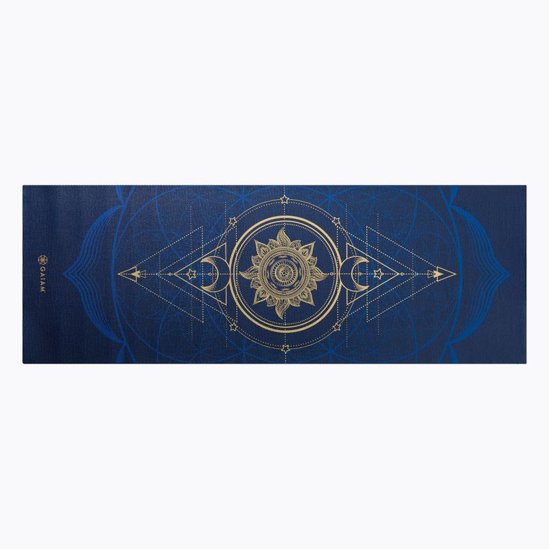 Gaiam Sun And Moon tappetino yoga 6 mm blu 63419 2