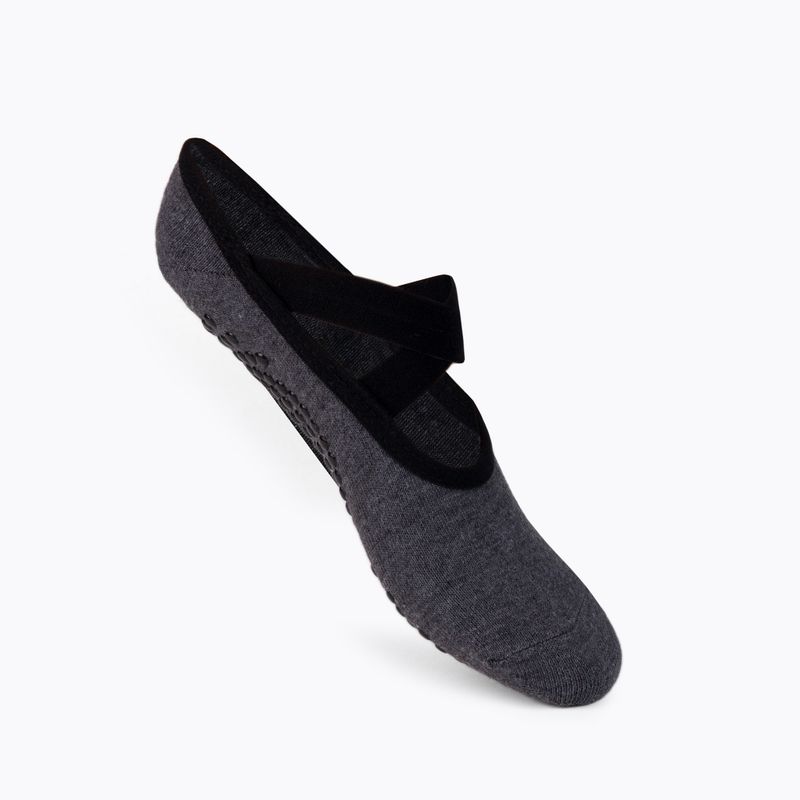 Gaiam calze da yoga da donna antiscivolo grafite 63709