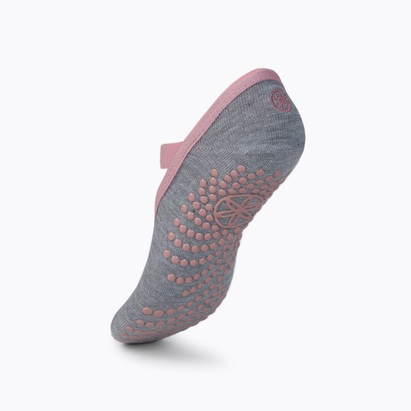 Calze da yoga antiscivolo grigie da donna Gaiam 63755 3