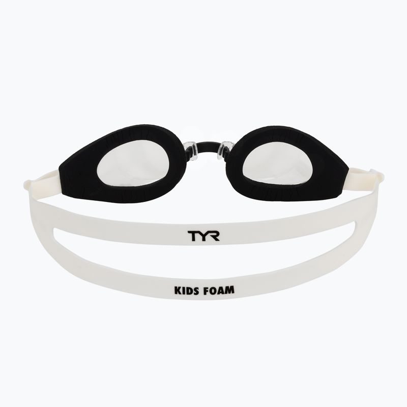 Occhialini da nuoto per bambini TYR Foam Youth clear/black/white 4