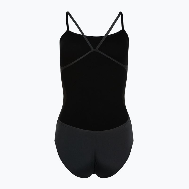 Costume da bagno intero donna TYR Solid Cutoutfit nero 2