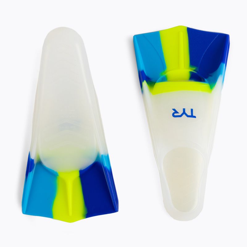 TYR Stryker Pinne da nuoto in silicone 39-40 EU bianco/multicolore 2