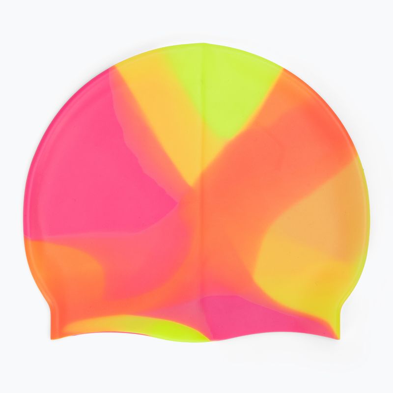 Cuffia da nuoto junior TYR Tiedye Silicone Multicolor Jr yellow/pink/orange 2