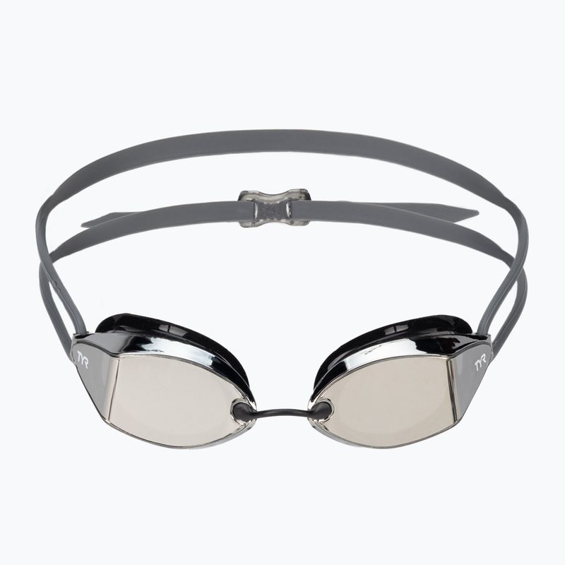 Occhiali da nuoto TYR Tracer-X Racing Mirrored argento/nero 2