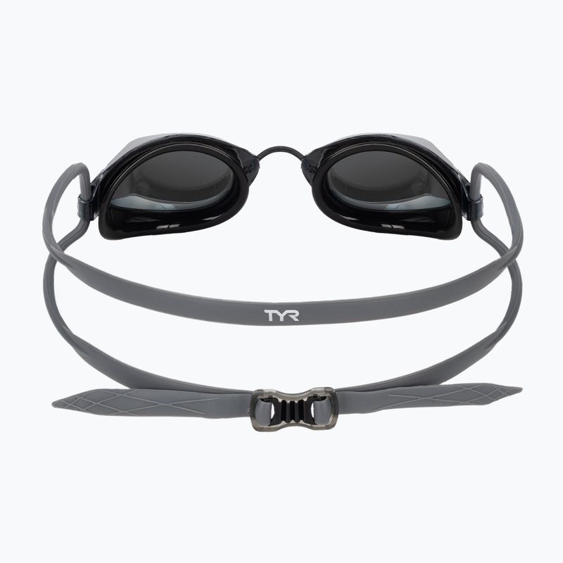 Occhiali da nuoto TYR Tracer-X Racing Mirrored argento/nero 5