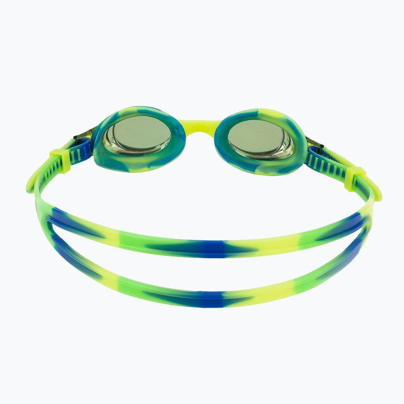 Occhialini da nuoto TYR Swimple Tie Dye Mirrored oro/verde/blu per bambini 4