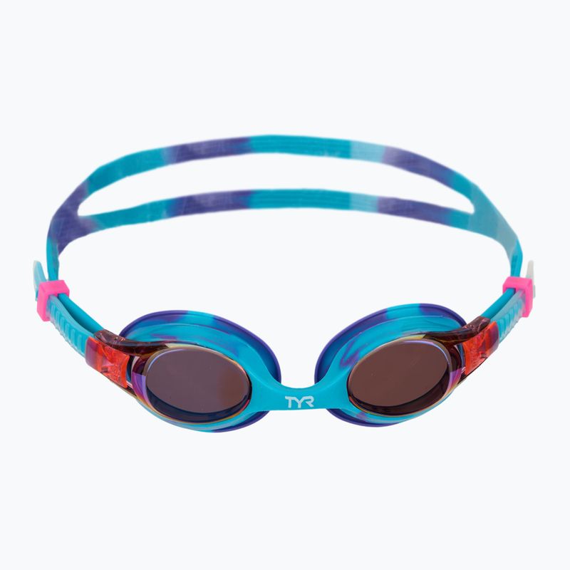 Occhialini da nuoto TYR Swimple Tie Dye Mirrored viola/turchese/viola per bambini 2