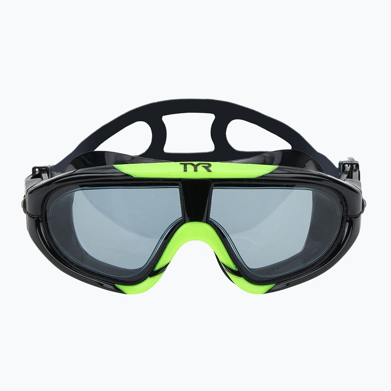 Maschera da nuoto TYR Orion fumo/nero/giallo 2