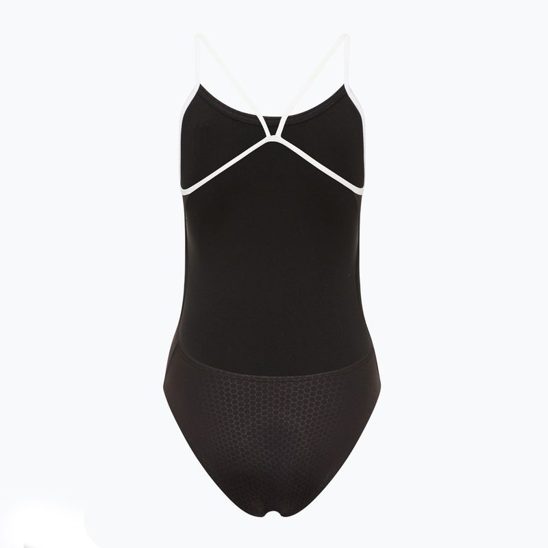 Costume intero donna TYR Hexa Cutoutfit nero/bianco 2