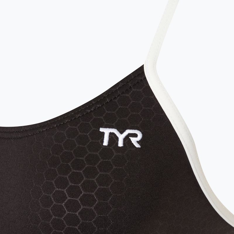 Costume intero donna TYR Hexa Cutoutfit nero/bianco 3